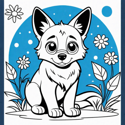 do druku bluey blue kolorowanka