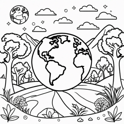 dzień ziemi kolorowanka xxl