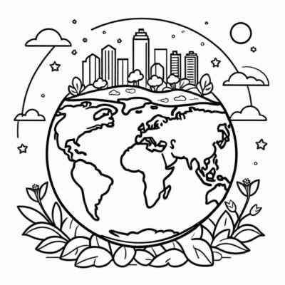 ekologiczne dzień ziemi kolorowanki
