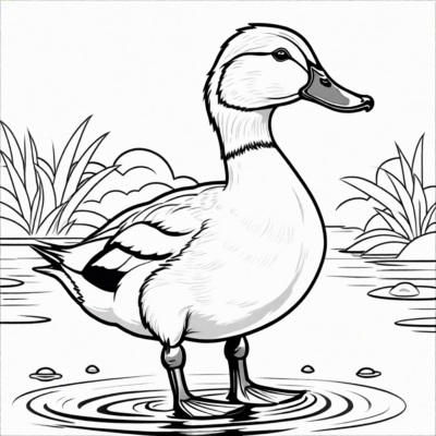 kaczka kolorowanka do druku