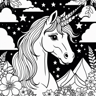kolorowanka jednorożec do wydrukowania