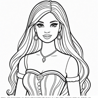 kolorowanka lalki barbie