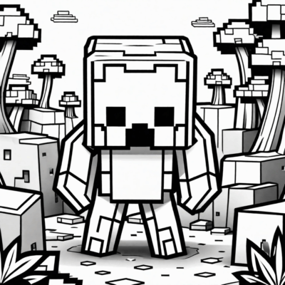 kolorowanka minecraft creeper