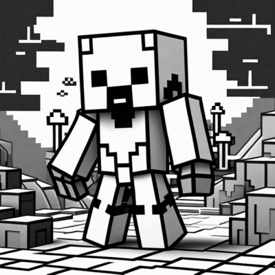 kolorowanka minecraft wither