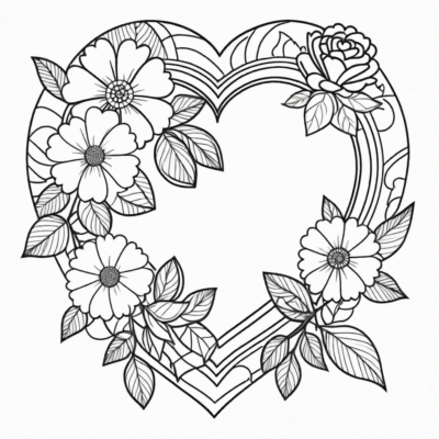 kolorowanka rysunki na walentynki