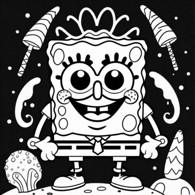 kolorowanka spongebob do druku