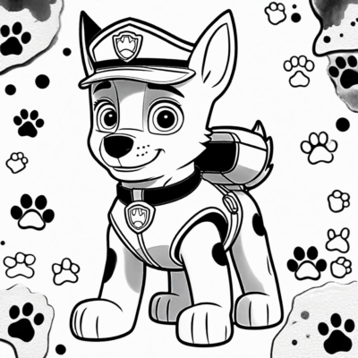 kolorowanka wodna psi patrol