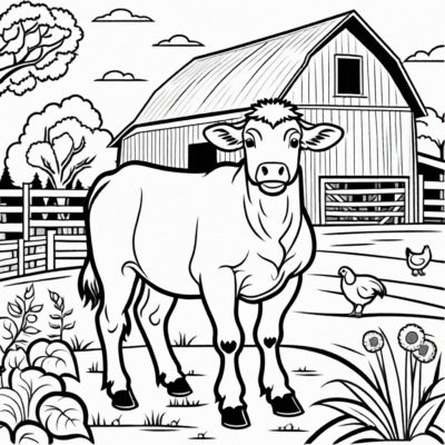kolorowanka zwierzęta na wsi
