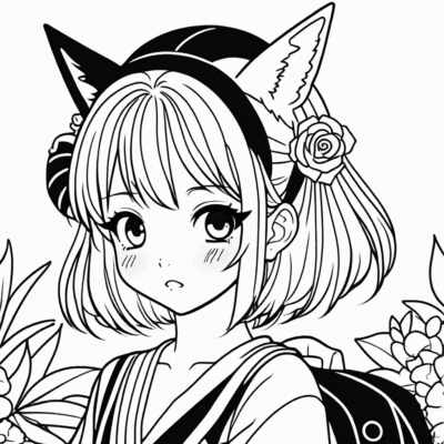 kolorowanki anime kawaii