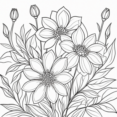 kolorowanki antystresowe kwiaty