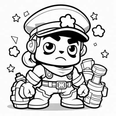 kolorowanki do druku brawl stars kit