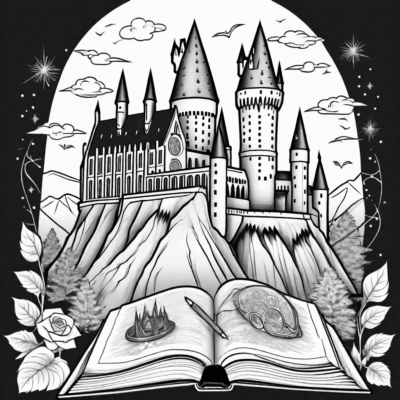 kolorowanki harry potter hogwart