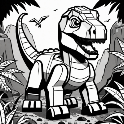 kolorowanki lego jurassic world