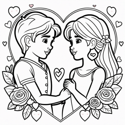 kolorowanki walentynki do druku