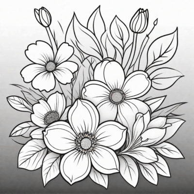 kwiaty wiosny kolorowanka