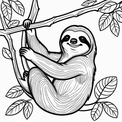 leniwiec kolorowanka