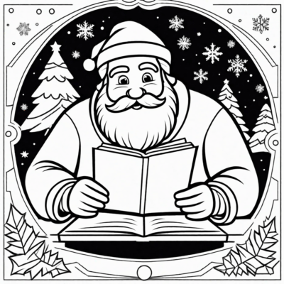 list do mikołaja kolorowanka