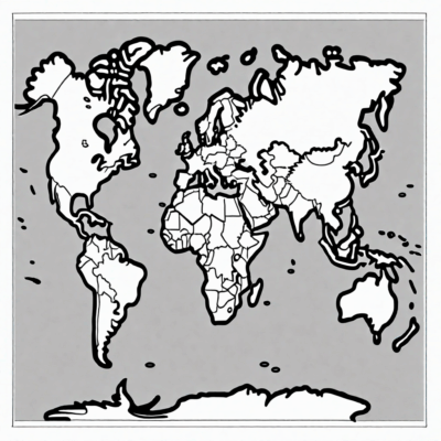 mapa świata kolorowanka do druku