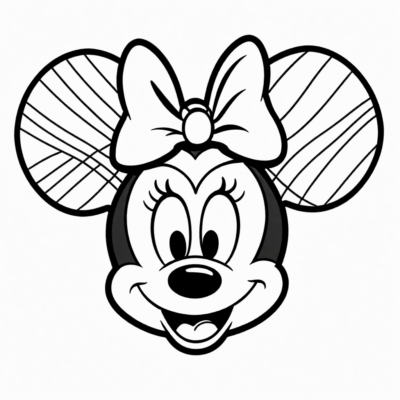 myszka minnie głowa kolorowanka