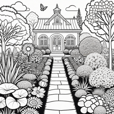ogródek kolorowanka