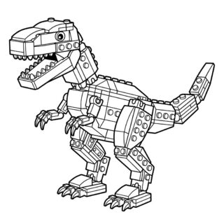 Kolorowanka Dinozaur Lego T-Rex