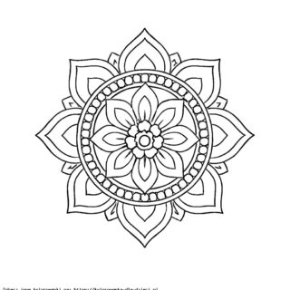 Kolorowanka Mandala Kwiatowa symetryczny wzór