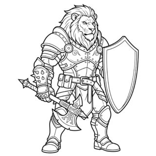 Kolorowanka Wojownik Bestia