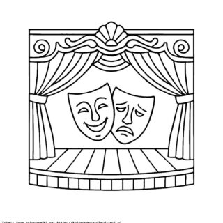 Kolorowanka Scena Teatralna