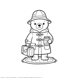 Kolorowanka Miś Paddington