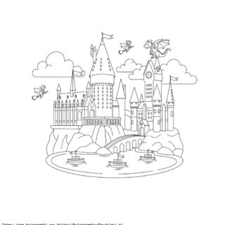 kolorowanki harry potter hogwart