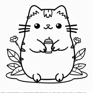 pusheen kolorowanka do wydruku