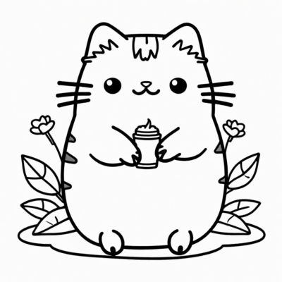 pusheen kolorowanka do wydruku