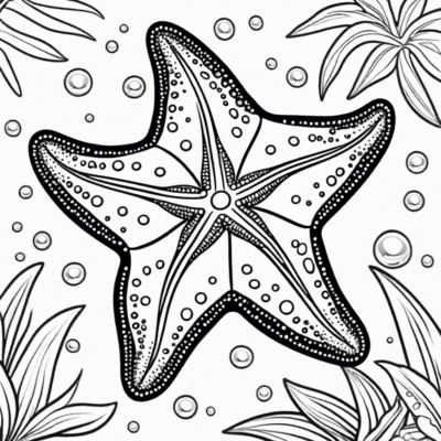 rozgwiazda kolorowanka