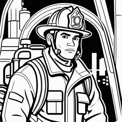 strażak kolorowanka do druku