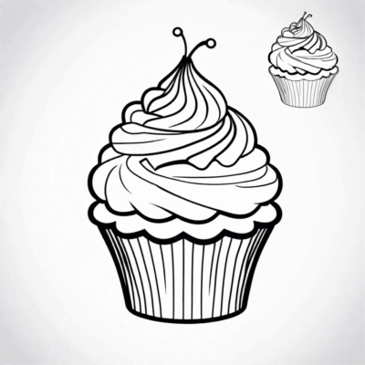 szablony babeczka kolorowanka