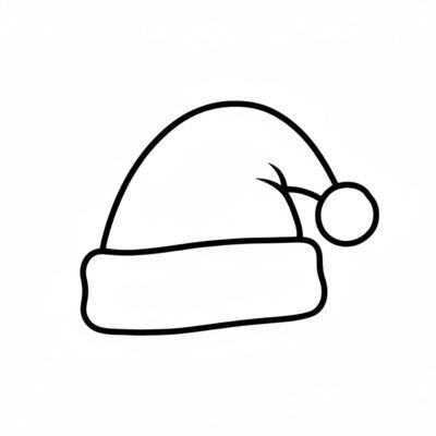 czapka mikołaja kolorowanka