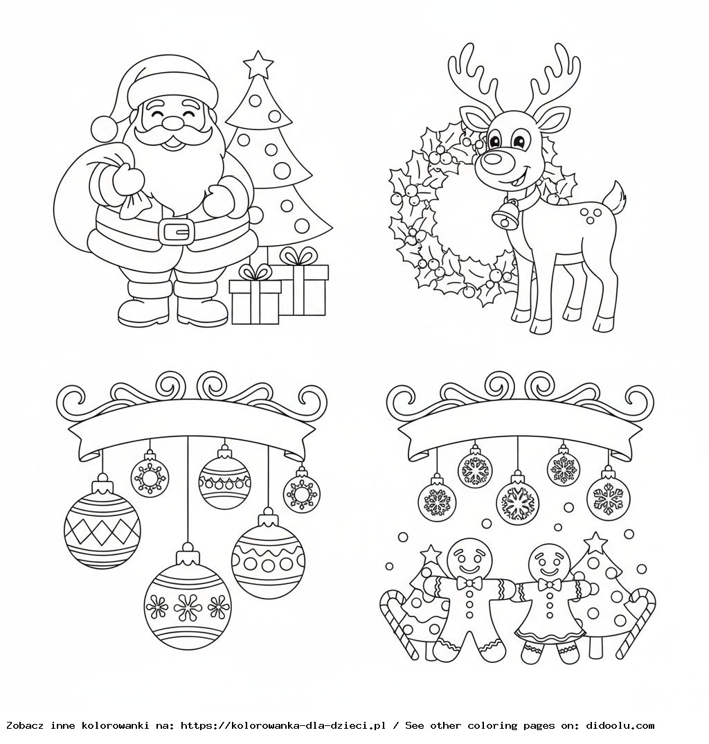 kolorowanki świąteczne do wydrukowania