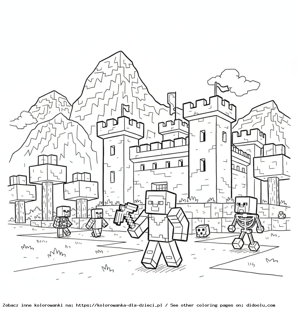 kolorowanki do wydruku minecraft
