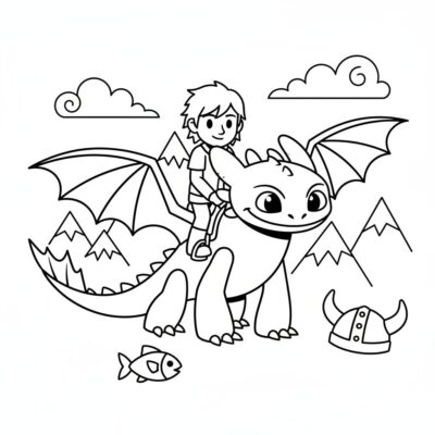 kolorowanka jak wytresować smoka