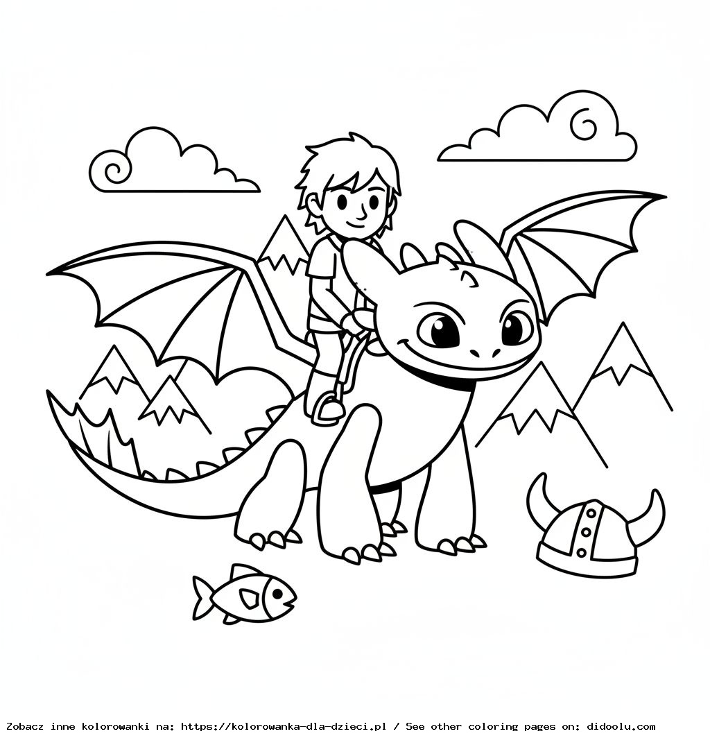 kolorowanka jak wytresować smoka
