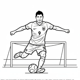 kolorowanki robert lewandowski rysunek