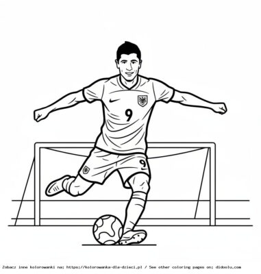 kolorowanki robert lewandowski rysunek