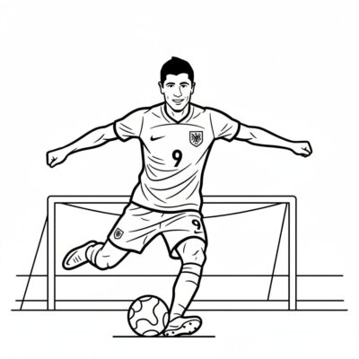 kolorowanki robert lewandowski rysunek