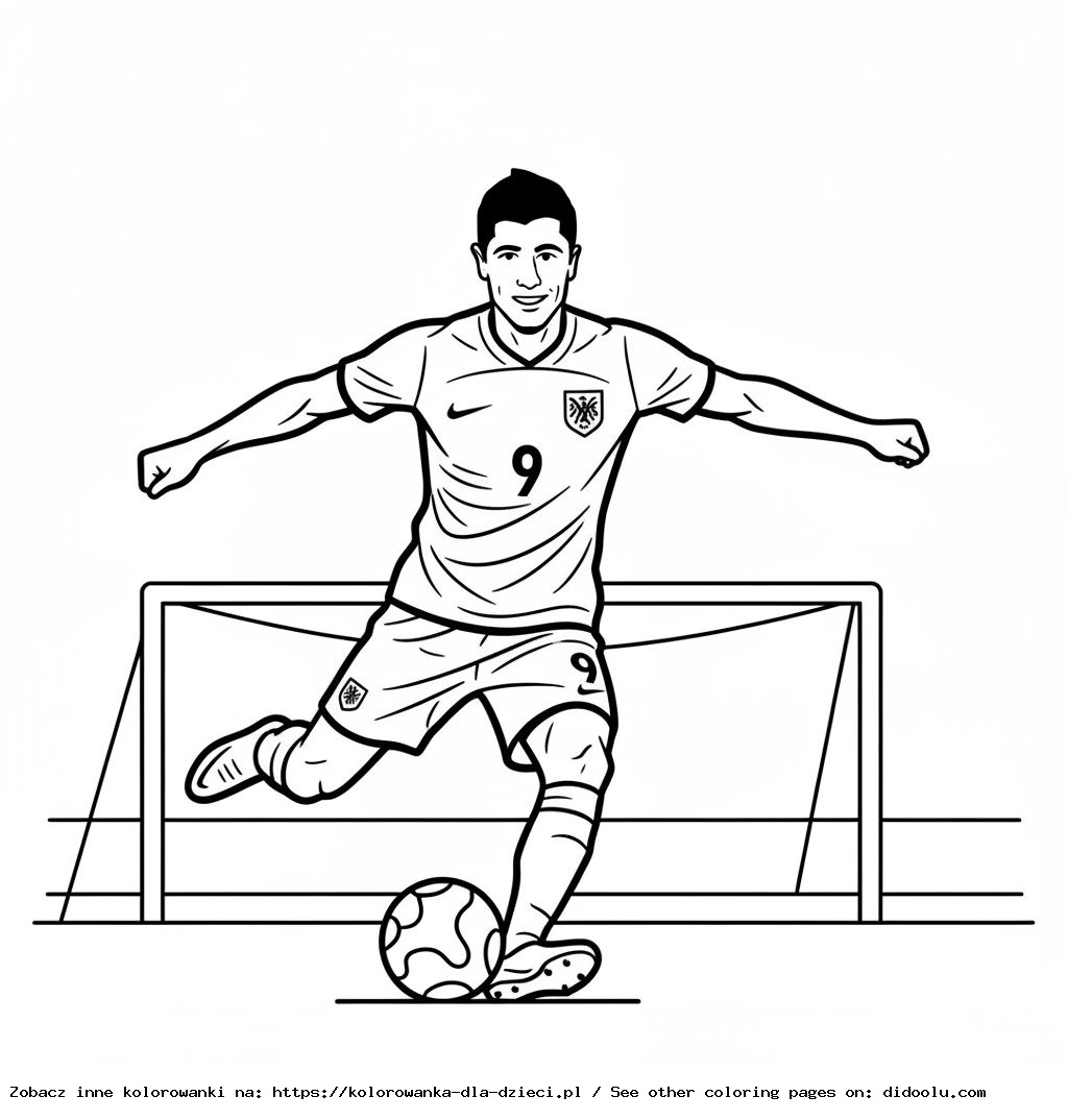 kolorowanki robert lewandowski rysunek