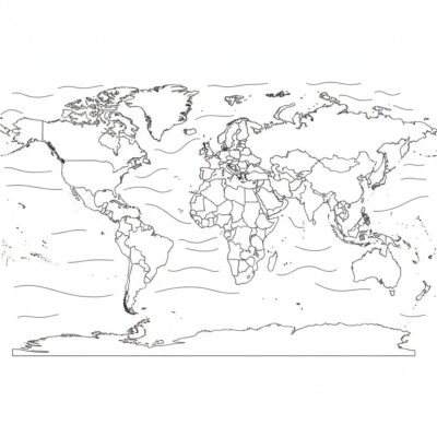 mapa świata kolorowanka do druku