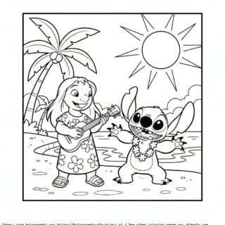 Kolorowanka Lilo I Stitch