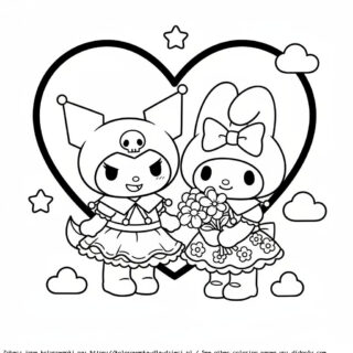 kolorowanka kuromi i my melody