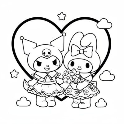 kolorowanka kuromi i my melody