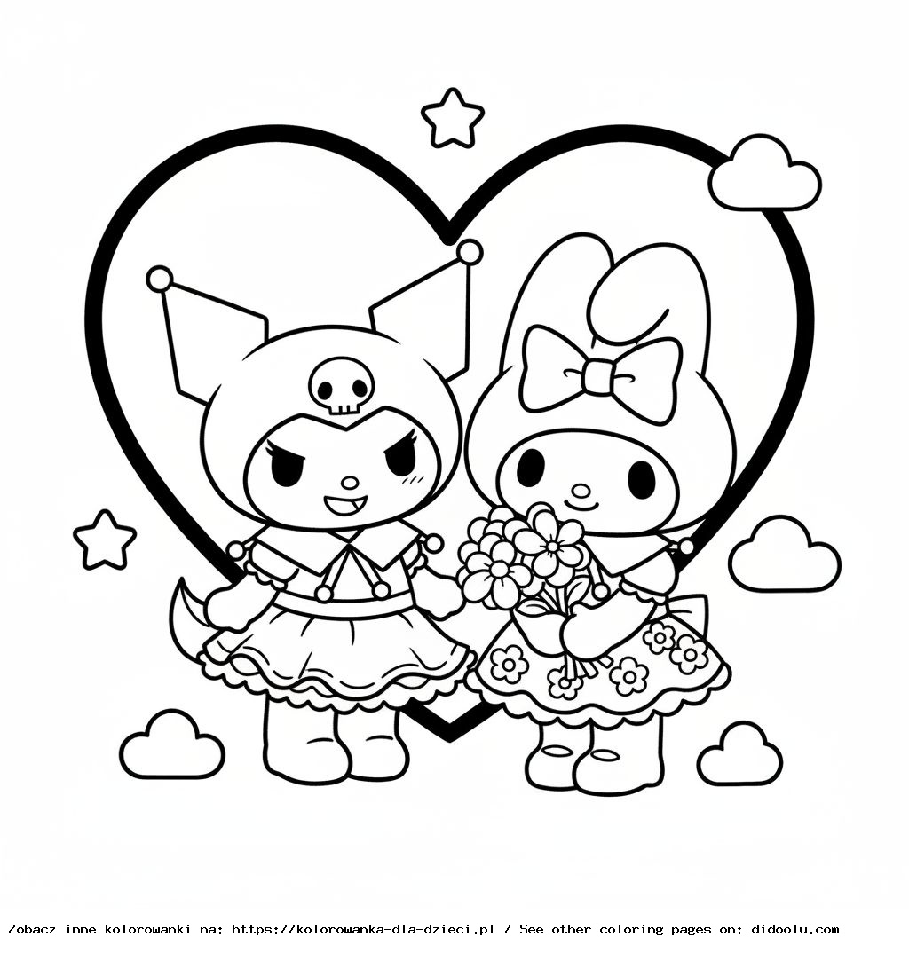 kolorowanka kuromi i my melody