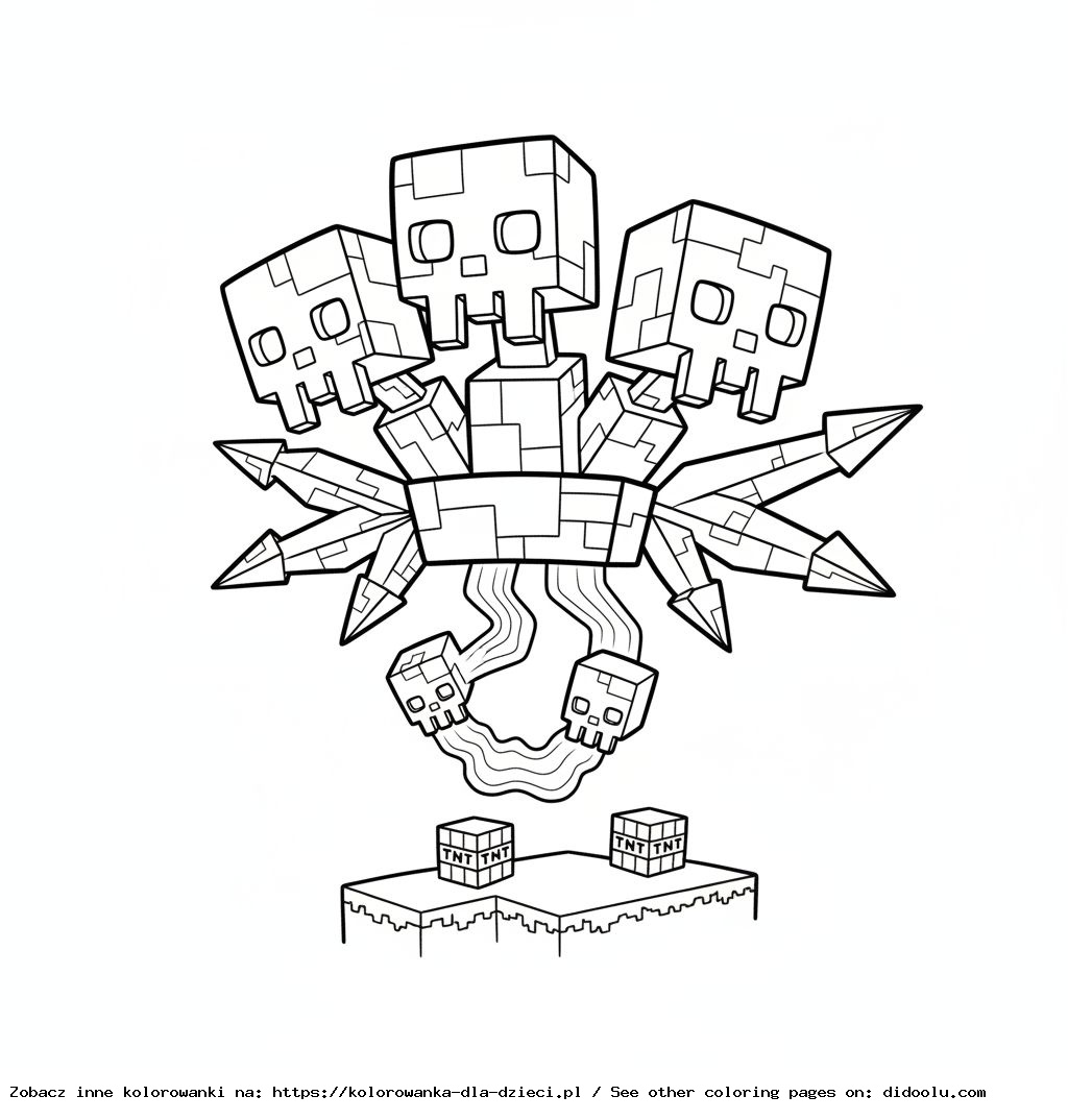 kolorowanka minecraft wither
